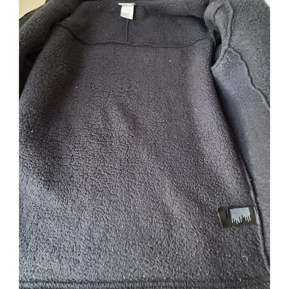 The North Face Sherpa Fleece Jacket Men's Medium Black Full Zip Pile Coat